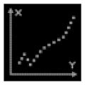 White Halftone Function Plot Icon