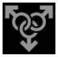 White Halftone Group Gay Sex Icon