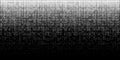 White Halftone horizontal gradient pattern. Background using halftone random dots texture. Vector Illustration