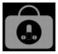 White Halftone Male Sexual Toolbox Icon