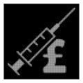 White Halftone Narcotic Pound Business Icon