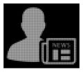 White Halftone Newsmaker Newspaper Icon