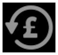 White Halftone Pound Rebate Icon