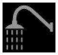 White Halftone Shower Icon Royalty Free Stock Photo
