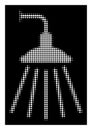 White Halftone Shower Icon Royalty Free Stock Photo