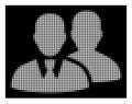 White Halftone Users Icon Royalty Free Stock Photo