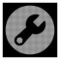 White Halftone Wrench Icon Royalty Free Stock Photo