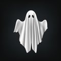 White Halloween spooky ghost, spirit or poltergeist