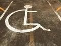White handicapped symbol