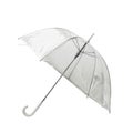 A White-Handled Clear Umbrella With Black Metal Ribs Royalty Free Stock Photo