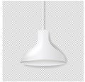 White Hanging Lamp Isolated Transparent Background