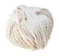 White hank of cotton rope isolated