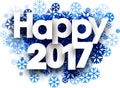 White happy 2017 winter background.