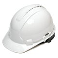 White hard hat isolated on white background Royalty Free Stock Photo