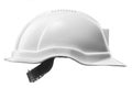 White hard hat isolated on white Royalty Free Stock Photo