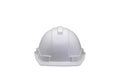 White hard hat safety helmet plastic