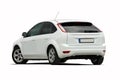 White hatchback Royalty Free Stock Photo