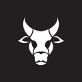 White head isolated cow scare logo design, vector graphic symbol icon illustration creative idea Royalty Free Stock Photo