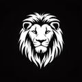 white head lion logo, AI generated Royalty Free Stock Photo