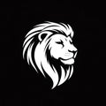 white head lion logo, AI generated Royalty Free Stock Photo