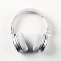 Luxurious Silver Headphones With Pointillist Dotted Textures