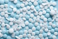 White health tablet pill concept background background vitamin blue medicine closeup