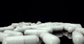 White healthy diet suplement medicine pills