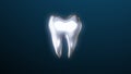 White healthy Tooth Isolated on Abstract Blue Background Royalty Free Stock Photo