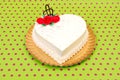 White heart cake