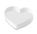 White heart package for snacks, food and chocolate. Open box Royalty Free Stock Photo