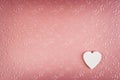 White heart on pastel textured pink background Royalty Free Stock Photo