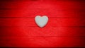 white heart on red wood gradient blur background