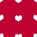 White heart seamless on red background Royalty Free Stock Photo