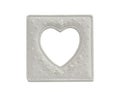 White Heart Shaped Frame on White Royalty Free Stock Photo