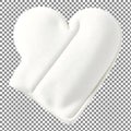 White heart-shaped pillow on checkered background Royalty Free Stock Photo