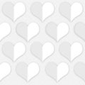 White hearts background to create valentine`s day cards