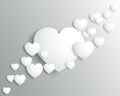 White hearts, beautiful concept of Valentines day - for stock