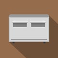 White heating convector icon, flat style