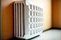 white heating radiator similar to honeycomb