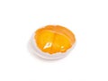 White hen egg with two yolks Royalty Free Stock Photo