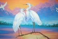 White herons Royalty Free Stock Photo