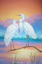 White herons