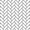 White herringbone parquet floor seamless pattern with diagonal panels. Vector wooden or brick wall texture. Royalty Free Stock Photo