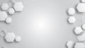 White Hexagon Geometric Pattern Background Royalty Free Stock Photo