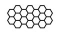 White Hexagon Honeycomb Grid Pattern, vector design Generative AI Royalty Free Stock Photo