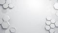 White Hexagon Pattern Background With Subtle Shadows 1 Royalty Free Stock Photo