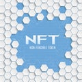 White Hexagon Structure Network NFT Cover Cover