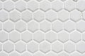 White hexagon tile wall for background, for Interiors design. Hexagonal wall texture surface. Abstract pattern