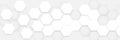 White Hexagonal Abstract Background with 3D Effect