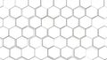 White Hexagonal Grid Pattern with Subtle Shadows and Depth image photo Royalty Free Stock Photo